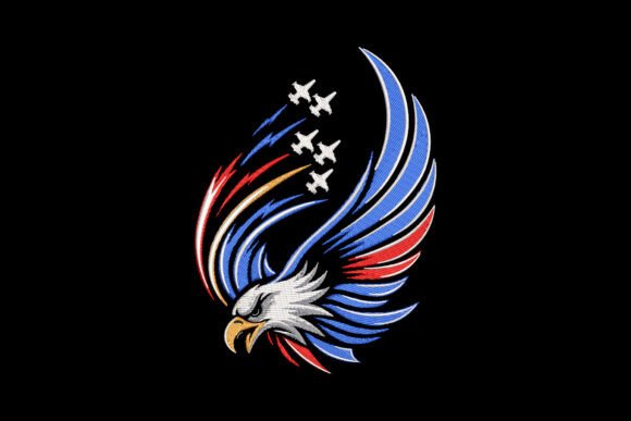 American Bald Eagle Head: A Bold Embroidery Choice for Boutique Sweatshirts