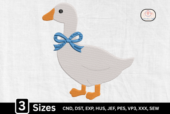 Blue Bow Cute Farm Goose: A Farmhouse Charm for Craft Fair Success