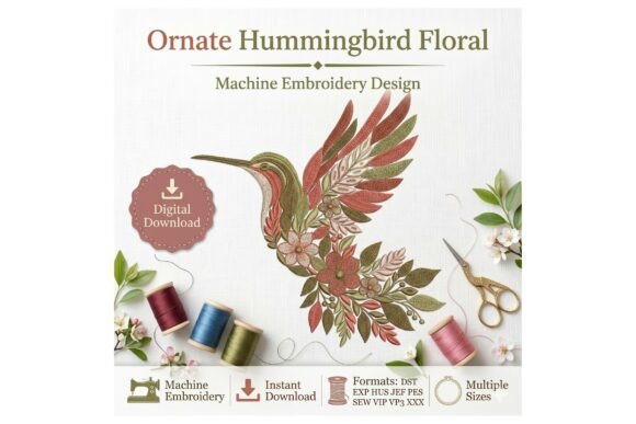 Boho Botanical Hummingbird Floral: A Designer’s Review for Business Embroidery
