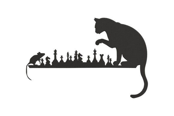 Cat and Mouse Playing Chess: A Seller’s Review for Creative Fabrica Embroidery