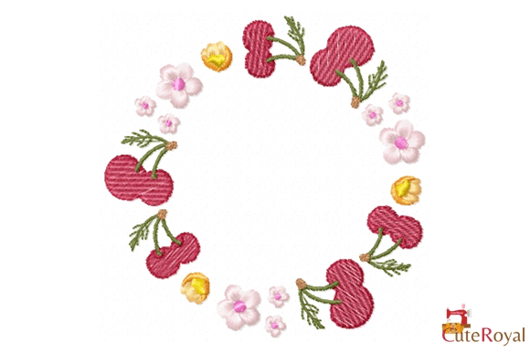 Cherry Blossom Wreath – A Fresh Embroidery Design for Boutique Apparel