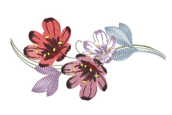 Colorful Lily Cluster Embroidery Design Review