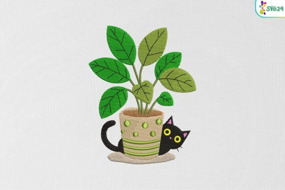Curious Cat Plant Pot: A Designer’s Review for Boutique Sweatshirt Embroidery