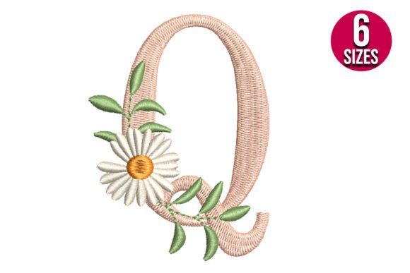 Daisy Alphabet Letter Q: A Floral Monogram Gem for Craft Fair Sellers