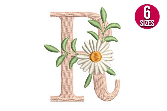 Daisy Alphabet Letter R: A Floral Touch for Wedding Monograms and Personalized Goods