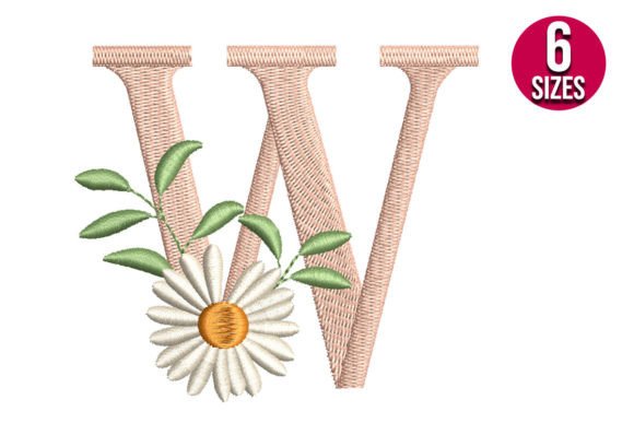 Floral Alphabet Letter W: A Designer’s Review for Boutique Sweatshirt Embroidery