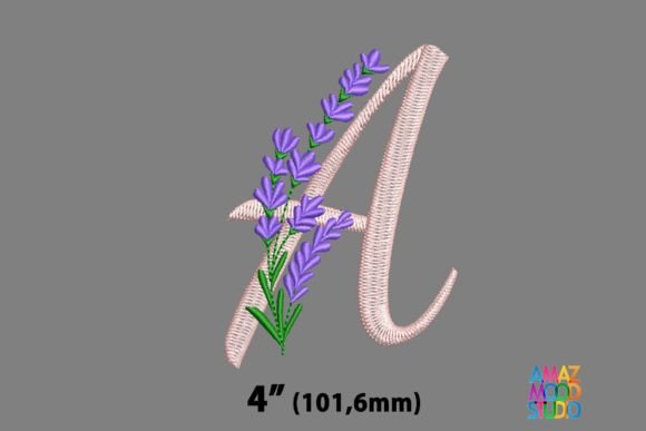 Letter a Floral Lavender Monogram: A Designer’s Review for Business Embroidery Use