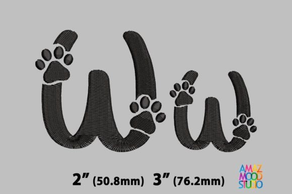 Letter W Paws Monogram: A Sweet Touch for Pet Lovers and Personalized Gifts