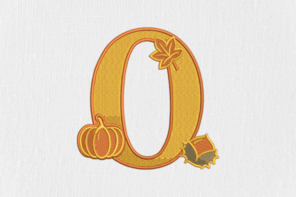 Number 0 Autumn Monogram: A Seasonal Embroidery Gem for Holiday Crafts