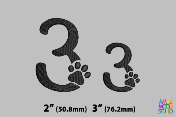 Numer 3 Paws Monogram: A Fresh Embroidery Pick for Small Business Branding