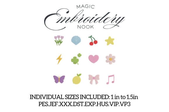 Review: Min Cute Shapes Bundle X 12 Designs for Real Embroidery Projects