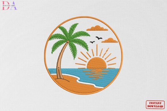 Tropical Beach Sunset Palm Tree Review